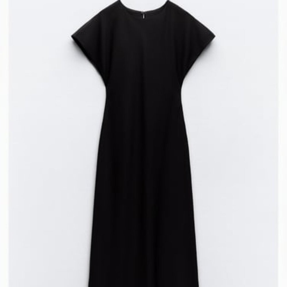 ZARA LONG CREPE DRESS